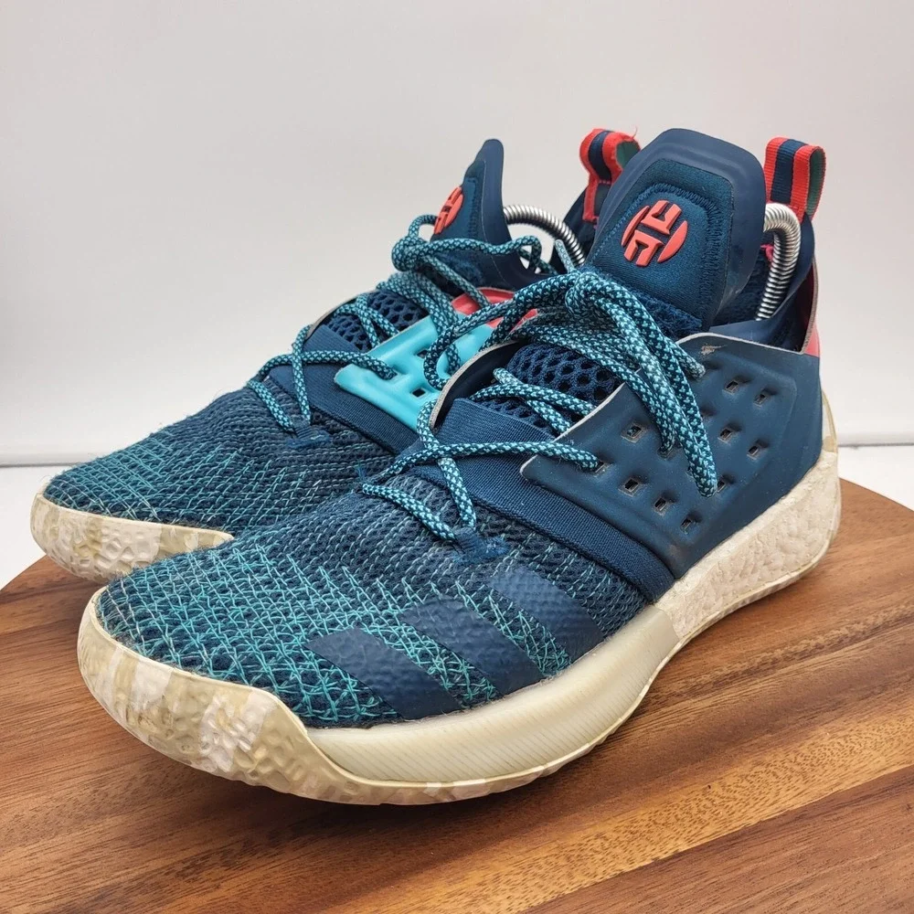 Adidas Harden‎ Vol 2 Sneakers Mens Size 8.5 James Boost Blue Shoes AH2216